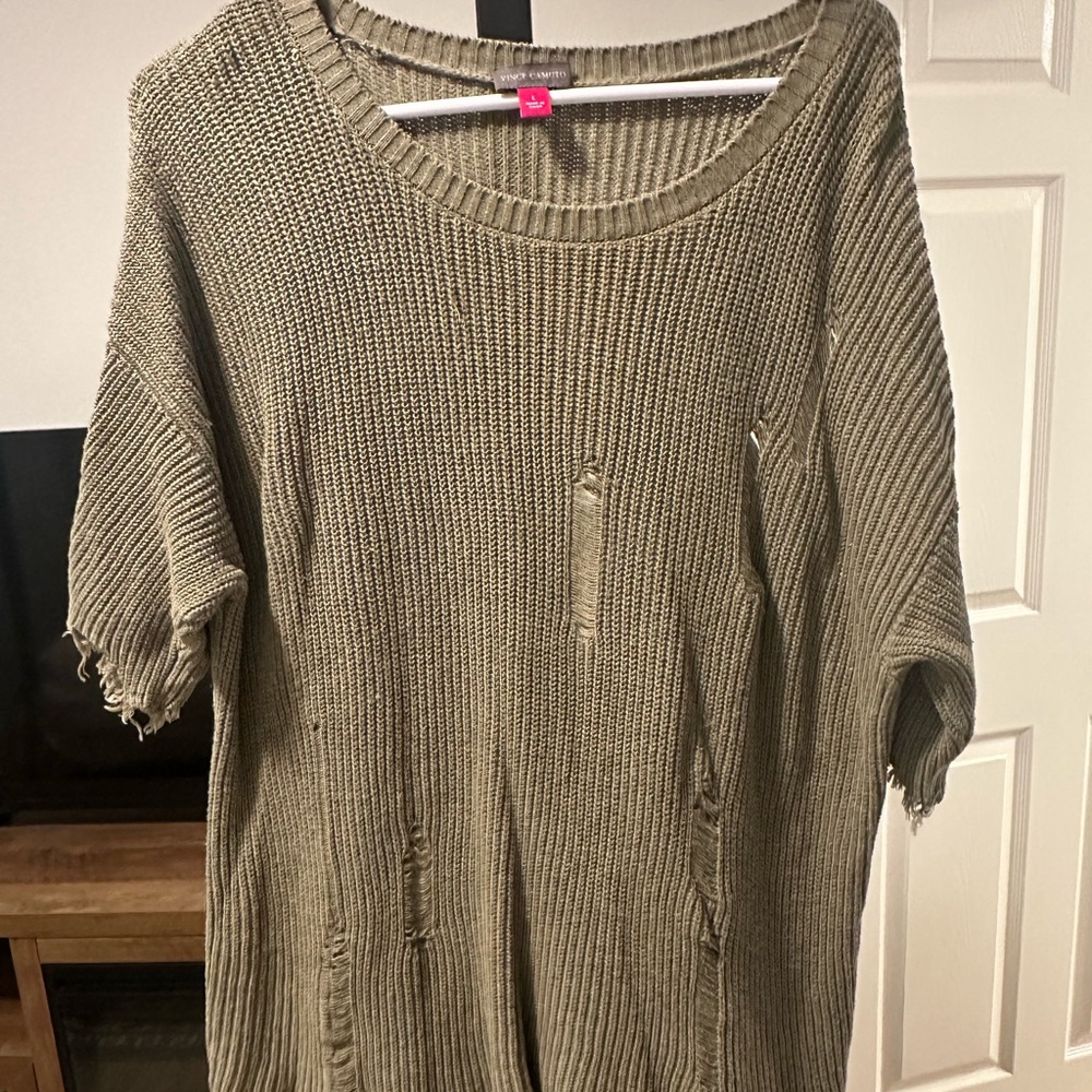 Vince Camuto Distressed Top